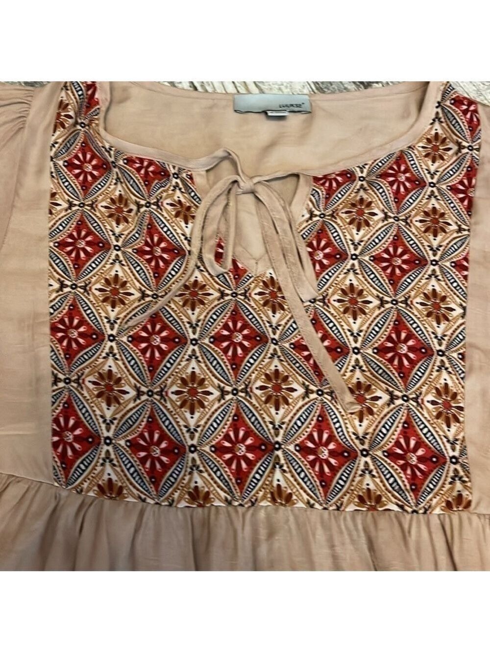 Boho Bell Sleeve Shirt Women's Medium - Picture 4 of 7